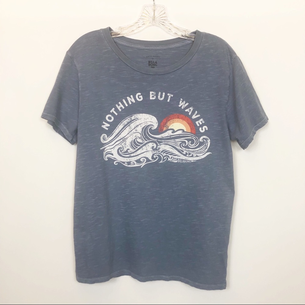 Billabong Nothing But Waves Blue Graphic Tee